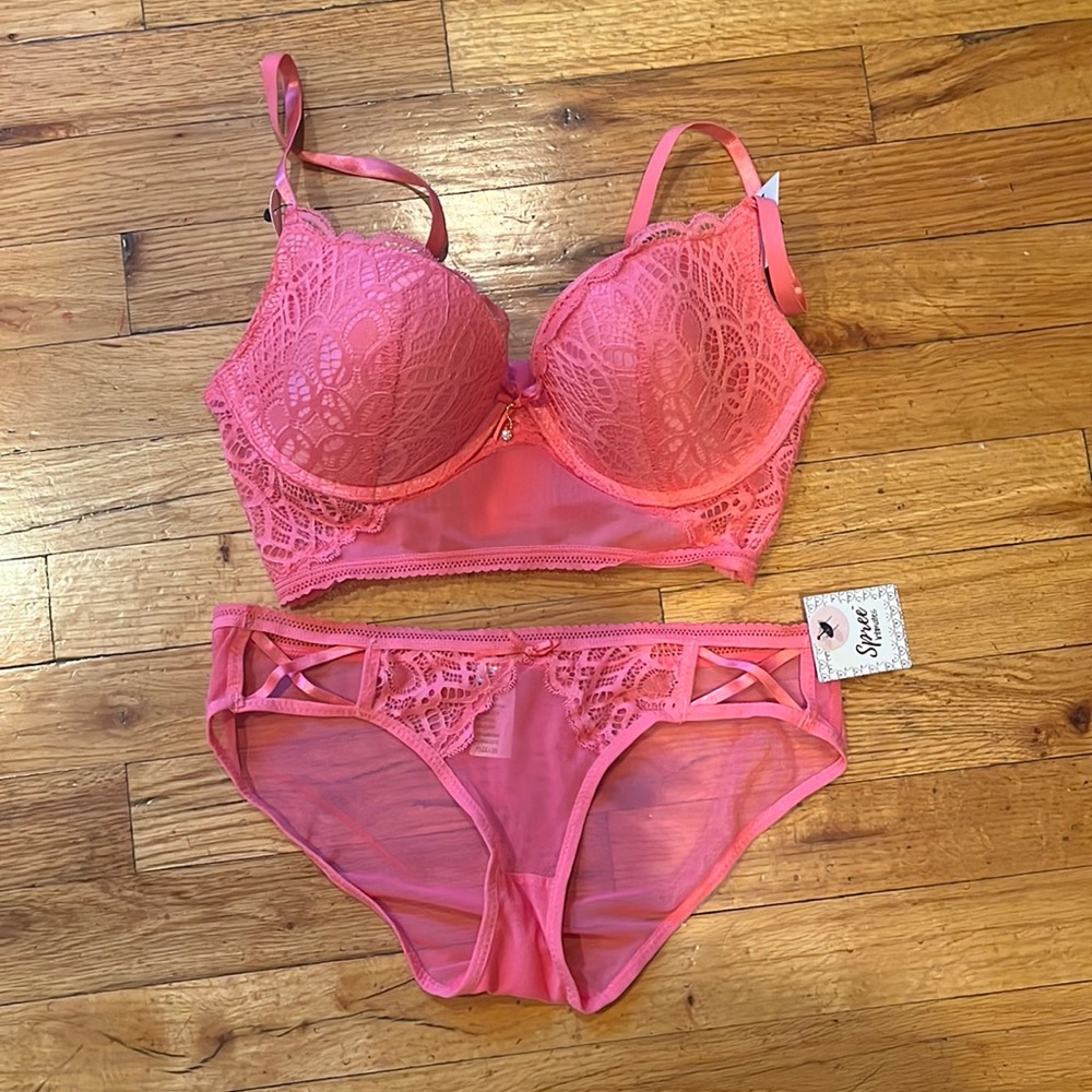 Hot pink lingerie